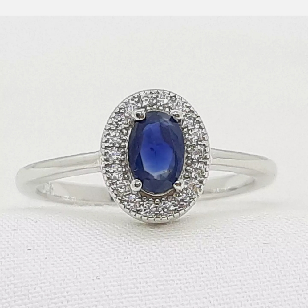 925 silver sapphire ring